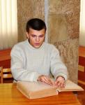 Наймолодший учасник конкурсу брайлістів Олександр Рябенький